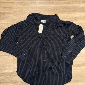 Pistola Black Striped Button Down Shirt